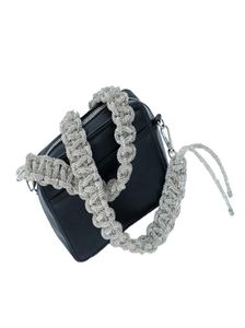 Bag Strap Handmade Crystal Braided Purse Handbag Crossbody Guitar Camera Wristlet Strap Strap For Bag 2206291079957