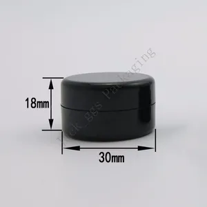 Storage Bottles 50pcs 5g Empty Mini Black Plastic Cosmetic Jar Small Sample Makeup Sub-bottling Nail Powder Case Face Cream Container