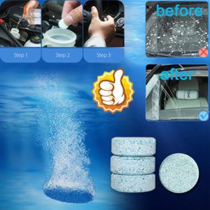 20-100 st Solid Windshield Cleaner Car Windscreen torkar brusande tabletter för glas toalett rengöring av biltvätttillbehör