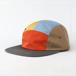 Шариковые шапки американский цвет, соответствующий пятипано-быстросохнутой кепку для мужчин и женщин Водонепроницаемый мягкий верхний верхний спорт.