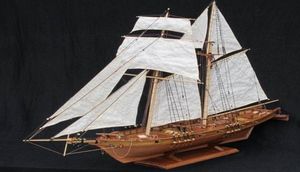 NIDALE model Scale 196 Classics Antique Battleship wooden model kits HARVEY 1847 wooden Sailboat model Y1905309637449