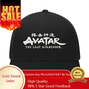 Ball Caps avatar Последний логотип с логотипом Airbender Cartoon Emelcodery Hat Mens Mens Sports Baseball Hats Hip Hop Mesh Cap Summer Made Made