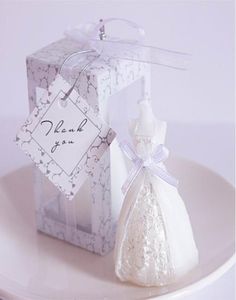 50st Wedding Bride Dress Candle Favor Wedding Presents For Guest Souvenirs6524962