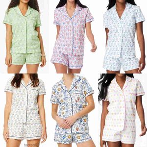 Designer niedlicher Roller Rabbit Pyjamas Set Y2k Affen vorgefertigte Druck 2-teilige Pyjama-Set Cropped Top Short Sleeve Shirts PJ Shorts Casual Wear Womens T-Shirthwdl