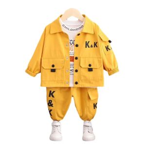 Trousers New Spring Autumn Children Boys Clothes Baby Girls Jacket Tshirts Pants 3pcs/sets Infant Toddler Casual Costume Kids Tracksuits