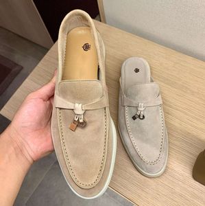 2024 Nowy letni spacer Moccasin Women Piana Moinesy Projektanci Casual Shoe Men Men Flat Loro Niski urok oryginalne skórzane czarna sukienka Sneaker Znakomita