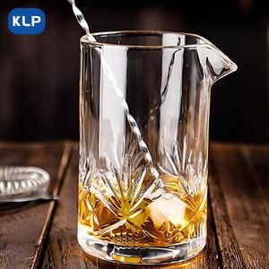 KLP 바 셰이커 일본식 크리스탈 유리 칵테일 볶음 컵 컨테이너 바텐더 전문 믹스웨어 머그잔 6 스타일