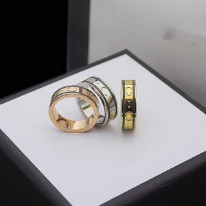 Doppelbrief Designer Ring für Frauen Love Ring Marke Schmuck Gold Silber Roségold Hochzeit Schmuck niemals verblassen