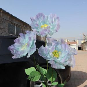 Decorative Flowers High Quality Artificial Gradient Peony Bouquet Outdoor Wedding Supplies Po Booth Backdrop Yard Garden Decors Silk