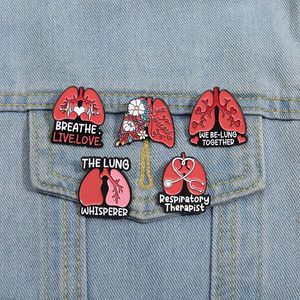 Herz Emaille Pins kreative Cartoon Anatomie Broschen Revers Badge Live Love Love Pin Schmuck für Kleidung Rucksack