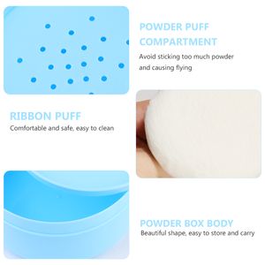 Kids Bath Sets Talcum Powder Puff Box After-Bath Kit Case Loose Compact Container Body