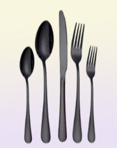 Flatvaruuppsättningar Fler val 5pcsSet 4pcsSet Rostfritt stål Setter Grad Silverware Cotlery Treensils Inkluderar knivgaffel Spoonflatwar1315393