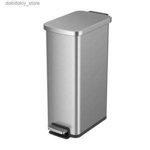 Avfallsbehållare 7.9 Allon Slim Trash Can Rostfritt Steel Kitchen Step Trash Can Kitchen Trash Can16.30 X 9.10 X 23.00 tum L49