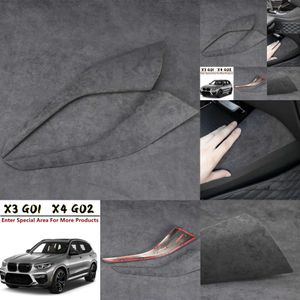 X3 G01 IX3 G08 X3M M SPORT 2PCS ALCANT-Aショートプラッシュギアボックスサイドプラトトリムカバーカーアクセサリーの新製品