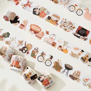 Лента WT Four Seasons 4 см шириной ленты Washi Kawaii ScrapBooking Saving Fun Life Ins Notebbook Diy наклейки