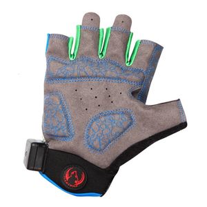 LED parlayan yarım parmak bisiklet eldivenleri açık spor antislip mtb mitten yansıma göz kamaştırıcı motosiklet 240402