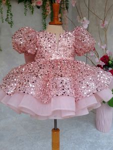 Elegancka sukienka na imprezę do dziewczyn ubrania Pierwsza święta kumareMion Wedding Flower Girl Dresses Kids Costume Druhnaids Princess Pageant Pageant Prom Baby Girl Sukienka