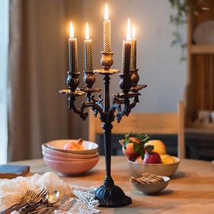 Candle Holders Romantic Metal Holder Birthday Iron Luxurious Aesthetic Modern Nordic Portavelas Table Decoration Items