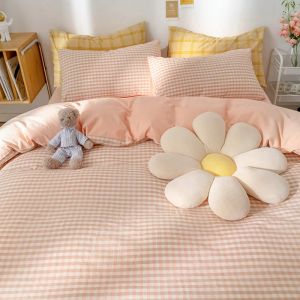 Ins Bedding Set Bed Linen 2 Bedrooms Duvet Cover For Girl Adults Bedspread Flat Sheet Quilt Cover King 220x240 Cover