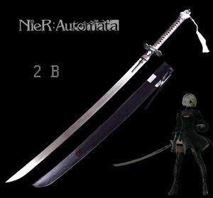 Articolo artigianale in metallo Game Nierautomata 2B Sword 9S039S Real in acciaio inossidabile in acciaio inossidabile in lega di zinco Cosplay Prop marchio N3613630