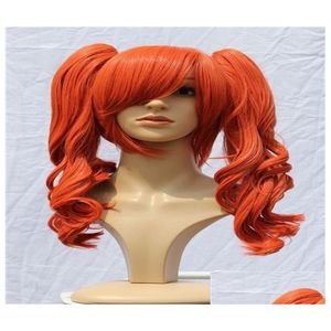 Wig Caps Usjf462 Charming Dark Orange Ponytail Wavy Health Hair Wig07951445 Drop Delivery Products Accessories Tools Otbhp