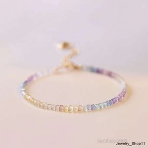 Zooying Tiny Fluorite Gemstone Bracelet 14K Gold Filled Fine Jewelry