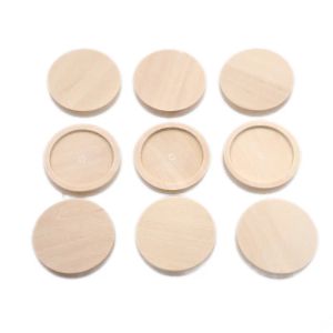 10pcs 30mm/35mm de madeira círculos inacabados placas de bétula círculos de madeira para artesanato e rodadas de sinal em branco