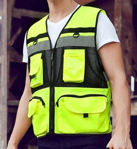 PPE Safety Vest High Visibility Refective Jacket work safety supplies Waistcoat Summer hi vis Workwear Logo Print5405235