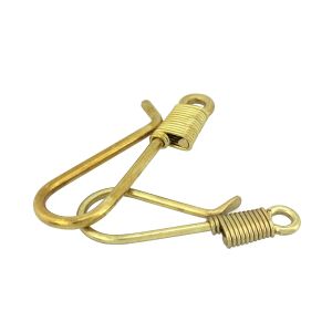 1st Solid mässing Cupronickel Retro Wire Winding Keychain Belt U Hook Fish Hook Fob Clip 2 Storlekar tillgängliga