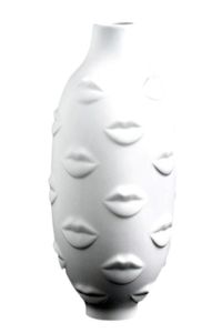 Künstler Topfpflanzen Gläser Garten Dekorationen White Keramik Vase Lippen weiß Keramik Blumenhaus Bar Buchladen Dekoration Ornamente8134324