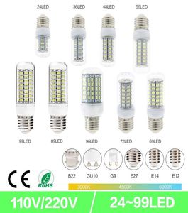 SMD5730 E27 GU10 B22 E14 G9 Lampa LED 7W 12W 15W 18W 220V 110V 360 Kąt SMD LED LED Light4913039