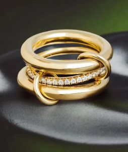 2024 Designer Halley Gemini Spinelli Kilcollin Band Ringe brandneu in Luxus feinem Schmuck Gold 925 Silberhydra mit hoher Qualität Hochzeit Engagement Ring Geschenk