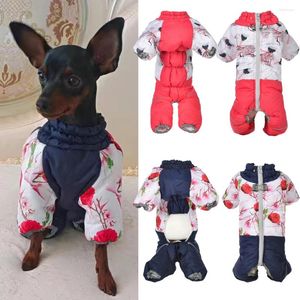 Dog Apparel Winter Puppy Coat Windproof Warm Pet Jumpsuits For Small Dogs Maltese Pomeranian Overalls Male Female Clothing Outfit