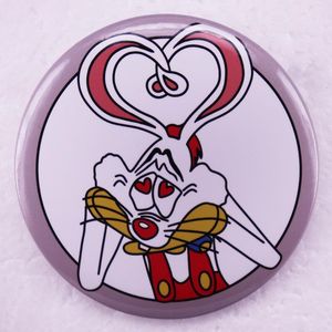 rabbit tinplate brooch Cute Anime Movies Games Hard Enamel Pins Collect Cartoon Brooch Backpack Hat Bag Collar Lapel Badges