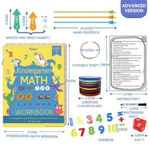 Montessori Zahlen Sinn Spiele Math Spielzeug Regenbogenscheiben arithmetische Lernsätze Denkweise Trainingspuzzle Spielzeug für Kinder