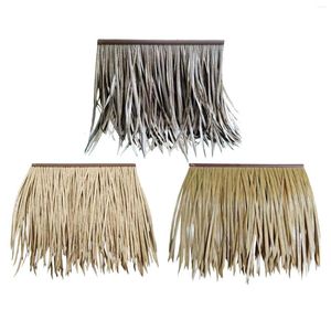 Decorative Flowers DIY Artificial Grass Thatch Roofing 50x50cm PETG Material Accessory Fence Party Decoration Bar Hut Patio Umbrella Cover
