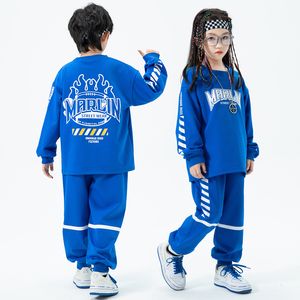 Kids Festival Outfits Hip Hop Clothing Sweatshirt Tops Jooger Pants For Girl Boy Jazz Dance Costume Teenage Cheerleading Clothes