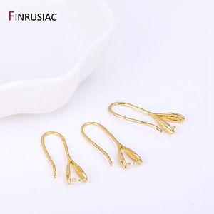 Ganchos de brinco hipoalergênicos de latão banhado a ouro de 14k para brinco de brilho diy, fabricação de artesanato, acessórios de gancho de fio de ouvido por atacado