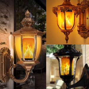 LED Night Light Flame Glyb 4 Modes Fire Bulb Lamp Christmas Party Outdoor Indoor Home Decor E27 Base Fliming Nightlight
