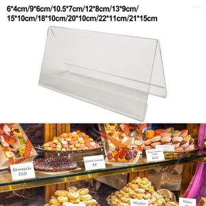 Ramar Display Stand Mini Acrylic Prislapp Holders Transparent Sign Holder 10.5 7cm för konferenskontor EL EL