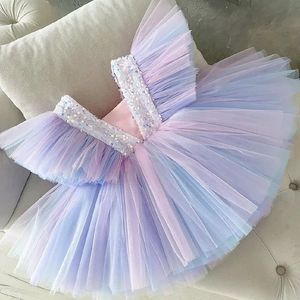 Dziewczyny Ruffles sukienka księżniczka dla dzieci ślub elegancka impreza tutu suknia balowa dzieci urodziny konkurs