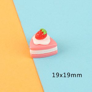 10pcs Kawaii żywica mini 3D ciasto owocowe fałszywe jedzenie dekoracyjna rzeźba miniatury figurowe figurki figurki płaskie posągi