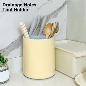 Detachable Cutlery Shelf with Drainage Hole Multi-grid Design Multifunctional All-in-One Storage Rack