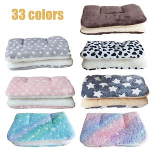 Flannel Pet Mat Dog Bed Cat Bed Thicken Sleeping Mat Dog Blanket Mat For Puppy Kitten Pet Dog Bed for Small Large Dogs Pet Rug 240411