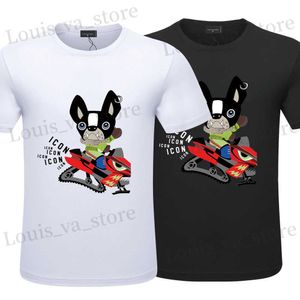 Erkek Tişörtleri Marka Yaz Baskı Erkek Tişört Mektup Erkekler Sıradan Gevşek Pamuk Spor T-Shirt Strt Hip Hop Çift T-Shirt Siyah T240411