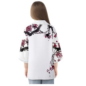 Chinesische Tintemalerei weiße lose japanische Strickjacke Frauen Männer Strand Kimono Cosplay Tops Yukata Kleidung