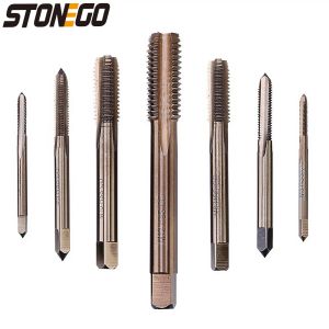 STONEGO 1PC HSS Co M35-E Spiral Flute Taps - Metric Right Hand Thread Plug Tap Drill, M3/M4/M5/M6/M8/M10/M12