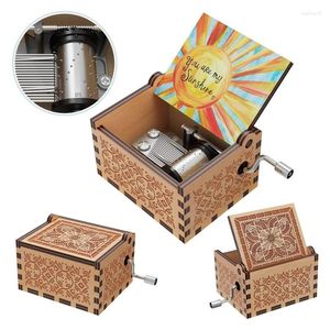 Decorative Figurines Vintage Wooden Sunshine Musical Box You Are My Sun Shine Gifts For Birthday/Valentine's Day