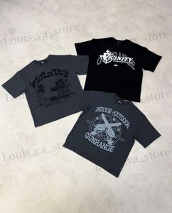 Camisetas masculinas y2k camiseta strtwear letra de hip hop impressão gráfica camiseta superdizes homens homens novos harajuku moda gótica curta slve tops t240411