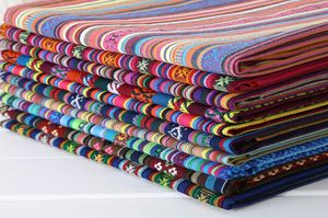 Width 150cm Ethnic Bohemian Style Thick Striped Fabric Upholstery Canvas Cotton Fabric Boho Home Decor Fashion Craft Supplies fabr6725169